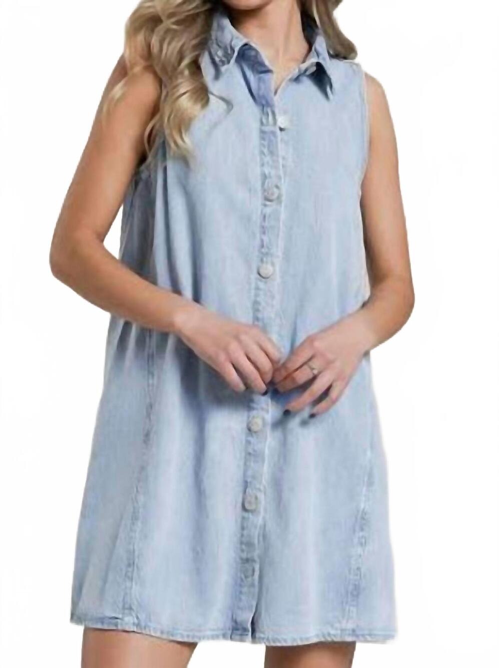 NEW Z SUPPLY new day knit denim dress in light vintage indigo